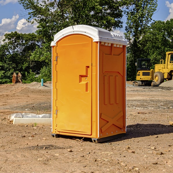 how often are the portable restrooms cleaned and serviced during a rental period in Graytown Ohio